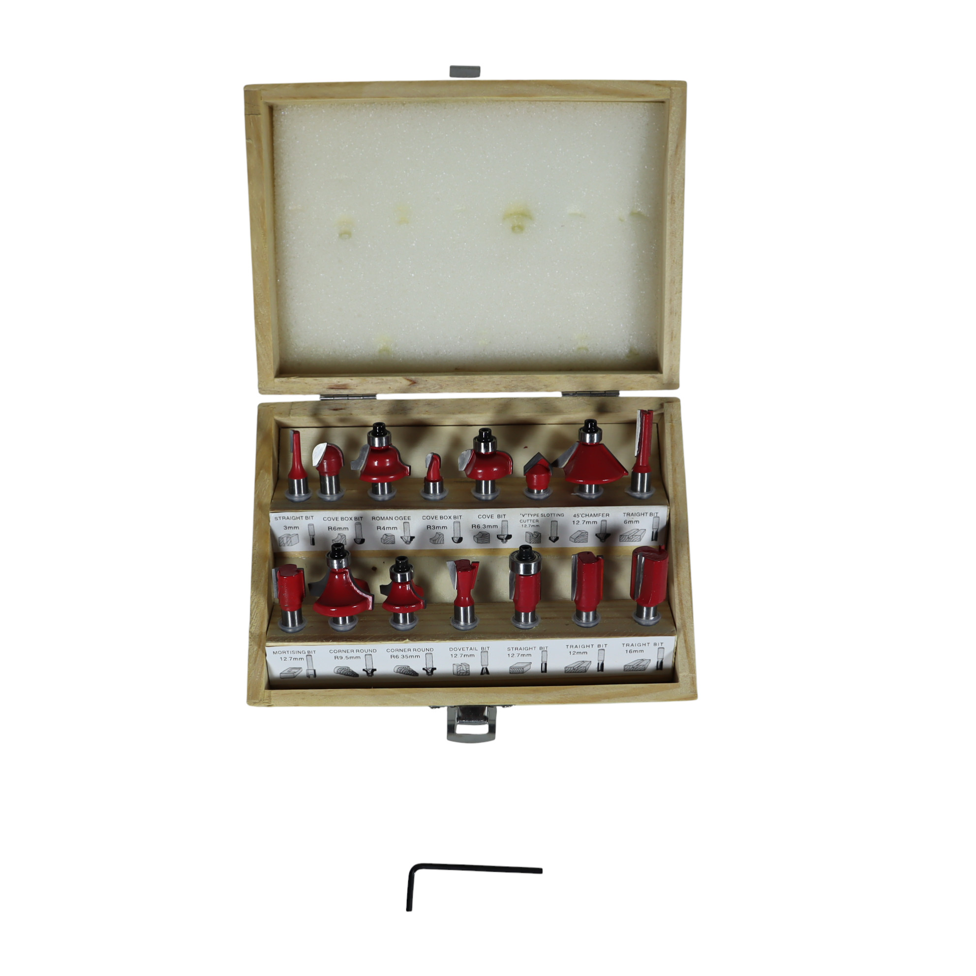 RCT Mata Bor Tungsten Carbide Router Bit Woodworking 8mm 15 PCS - RCT-15 Gambar produk RCT Mata Bor Tungsten Carbide Router Bit Woodworking 8mm 15 PCS - RCT-15