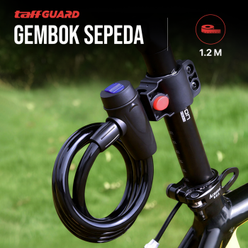Gambar produk TaffGUARD Gembok Sepeda Kabel Bicycle Safety Security Lock 1.2M - 2006