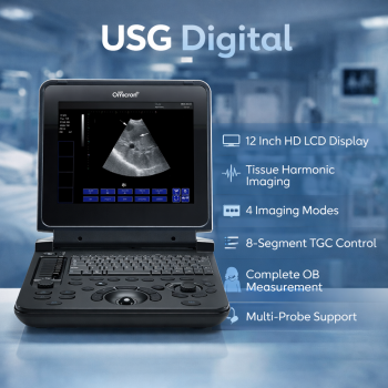TaffOmicron USG Digital 2D Portable Ultrasound Scanner 12 Inch 4B Mode - PU-DL121A
