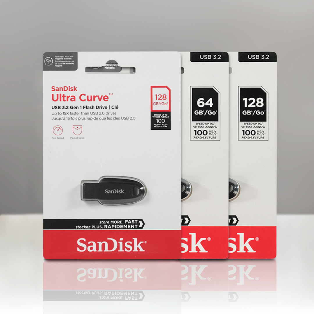 SanDisk Ultra Curve Flashdisk USB 3.2 Gen 1 64GB - SDCZ550 Gambar produk SanDisk Ultra Curve Flashdisk USB 3.2 Gen 1 64GB - SDCZ550