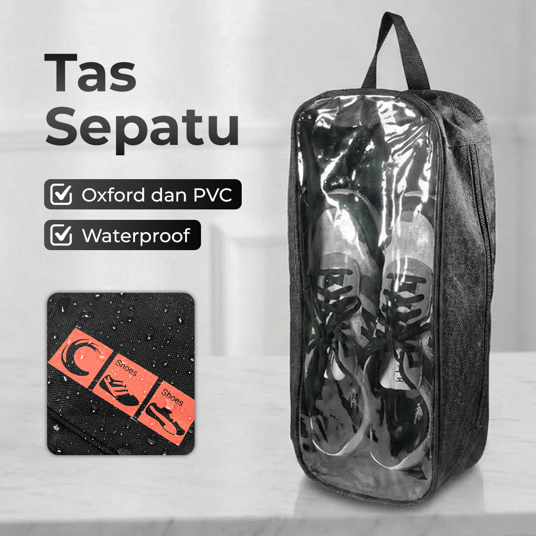 Ishiline Tas Sepatu Waterproof Organizer Pouch and Travel Bag Oxford - S-031 Gambar produk Ishiline Tas Sepatu Waterproof Organizer Pouch and Travel Bag Oxford - S-031