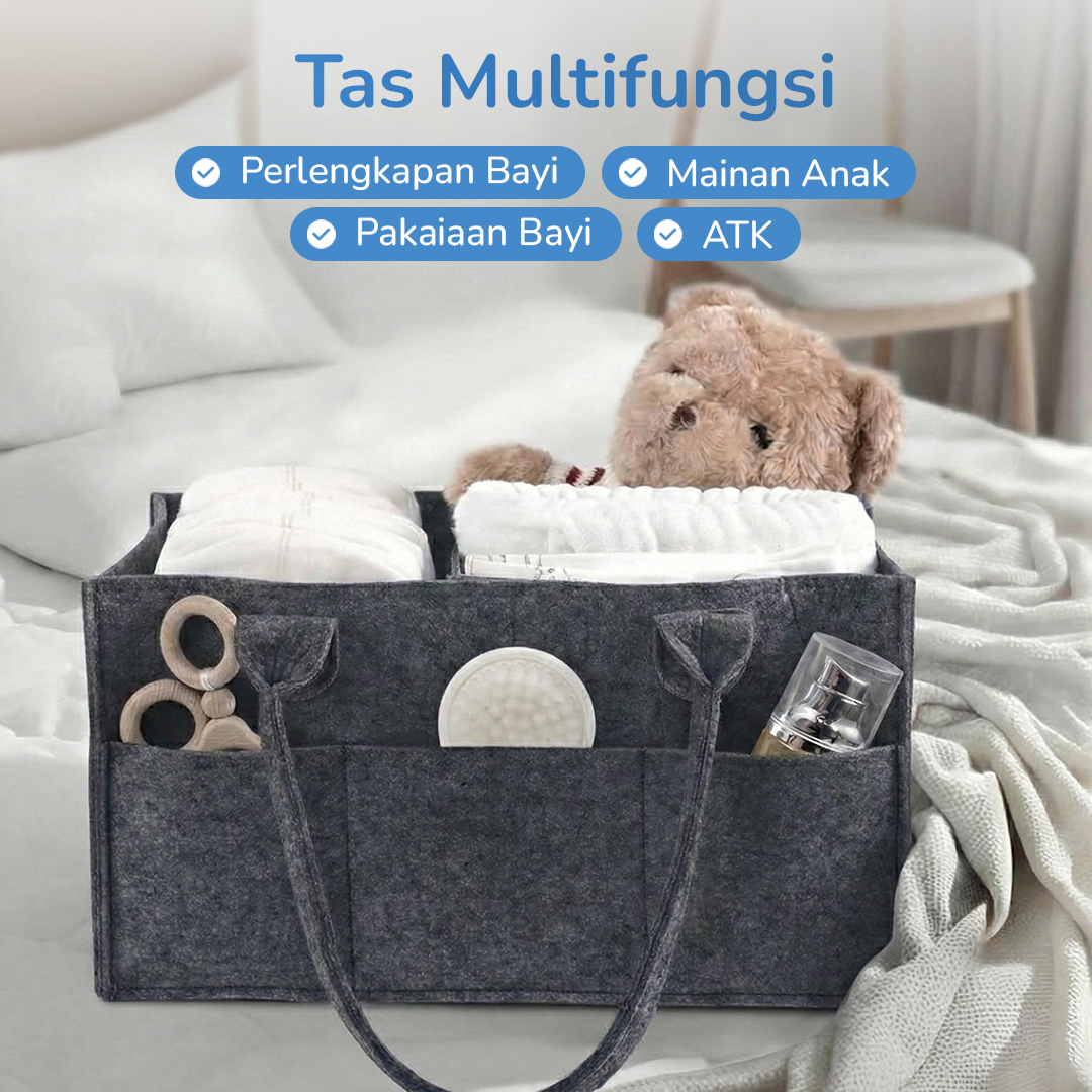 Mrosaa Tas Organizer Perlengkapan Bayi Portable Baby Diaper Caddy Bag - SS320 Gambar produk Mrosaa Tas Organizer Perlengkapan Bayi Portable Baby Diaper Caddy Bag - SS320