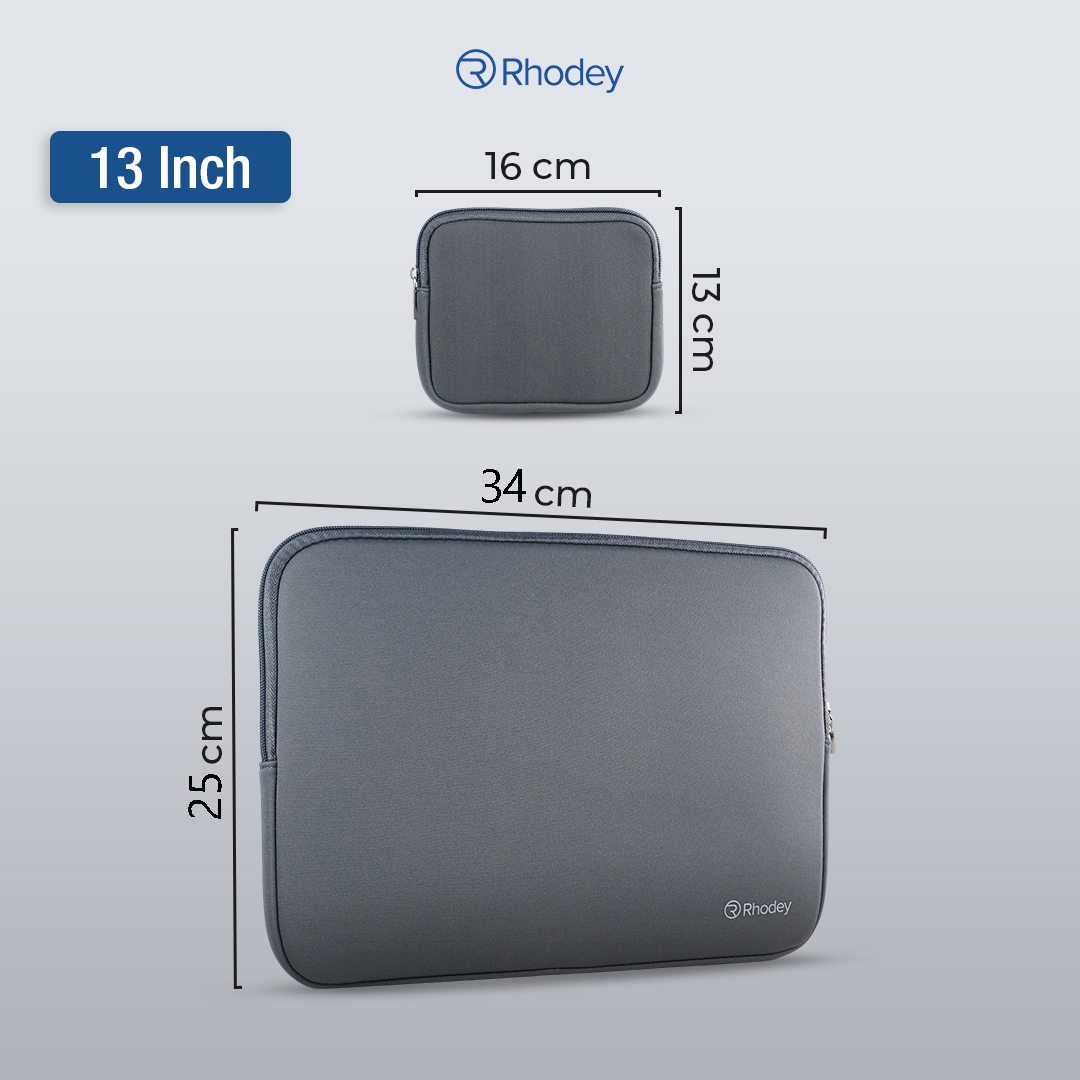 Rhodey Sleeve Case Laptop Universal Protective Bag Neoprene with Pouch 13 Inch - AK03 Gambar produk Rhodey Sleeve Case Laptop Universal Protective Bag Neoprene with Pouch 13 Inch - AK03