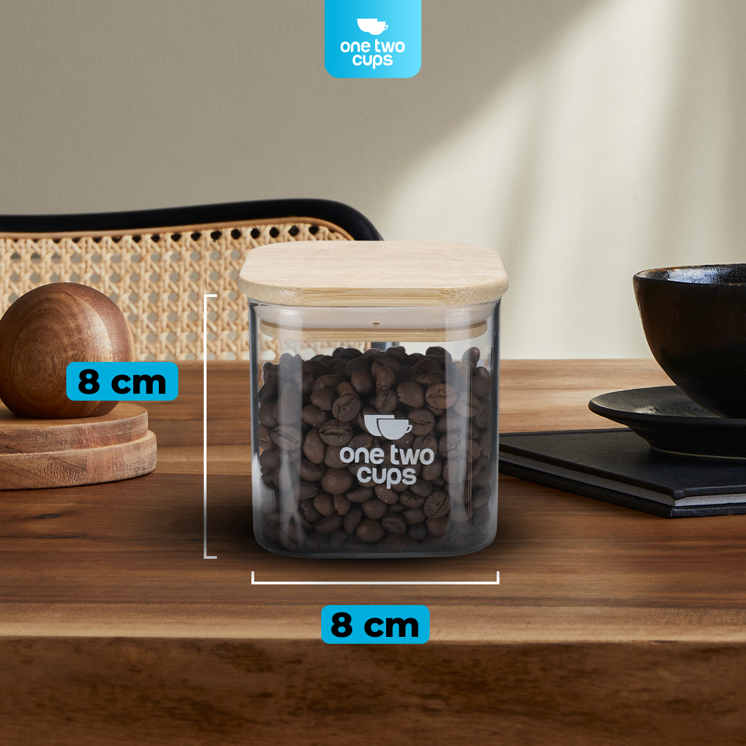 One Two Cups Toples Kaca Penyimpanan Makanan Kedap Udara Storage Jar 400ml - HC1019 Gambar produk One Two Cups Toples Kaca Penyimpanan Makanan Kedap Udara Storage Jar 400ml - HC1019