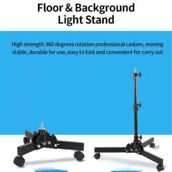 Gambar produk SH Tripod Light Stand Studio Floor Photography Pulley Ground 75cm - 400F