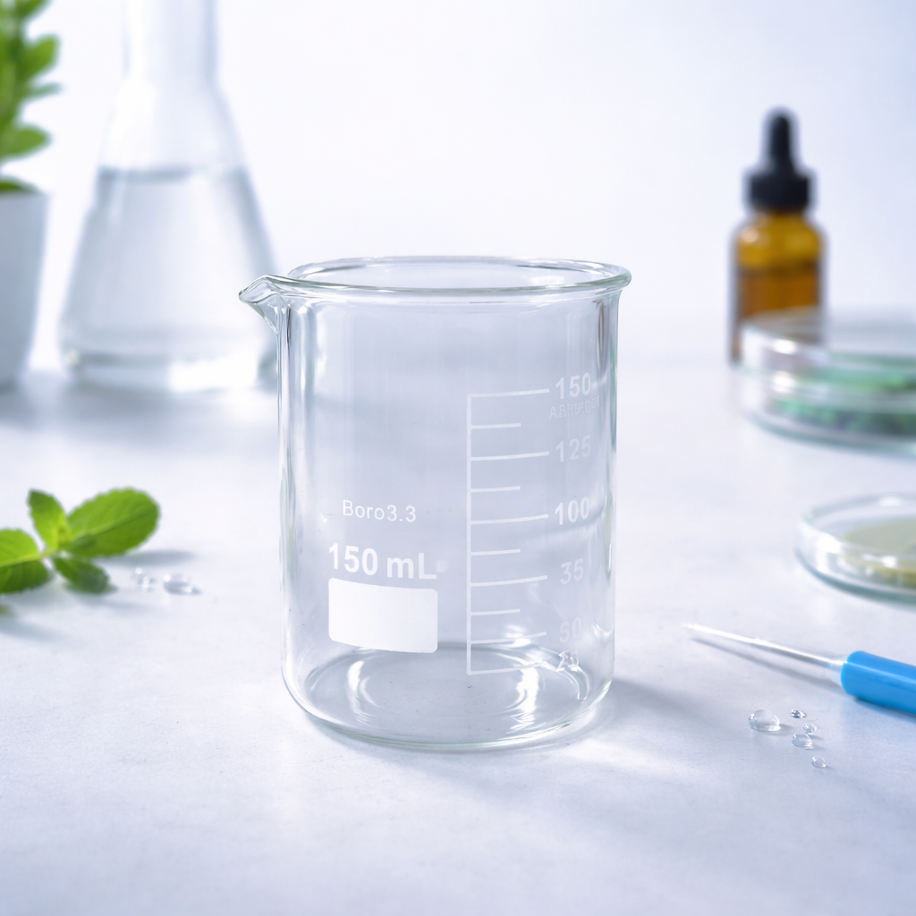 VYROX Gelas Ukur Kaca Borosilicate Glass Tahan Panas Kitchen Lab Kimia 150ml - GG-17 Gambar produk VYROX Gelas Ukur Kaca Borosilicate Glass Tahan Panas Kitchen Lab Kimia 150ml - GG-17