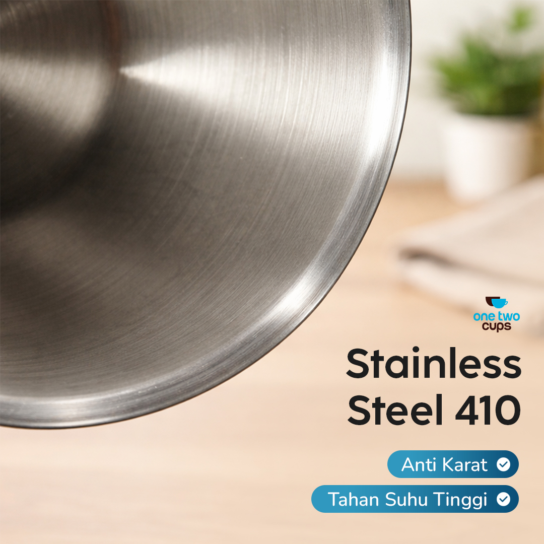 One Two Cups Panci Susu Mini Pan Stainless Steel 410 Dual Drainage 120ml - HK1 Gambar produk One Two Cups Panci Susu Mini Pan Stainless Steel 410 Dual Drainage 120ml - HK1
