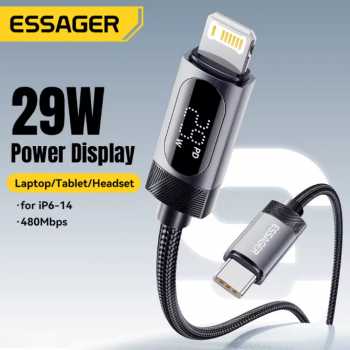 ESSAGER MacLe Kabel Data USB Type C to Lightning Fast Charging 29W 1M - ES-X64