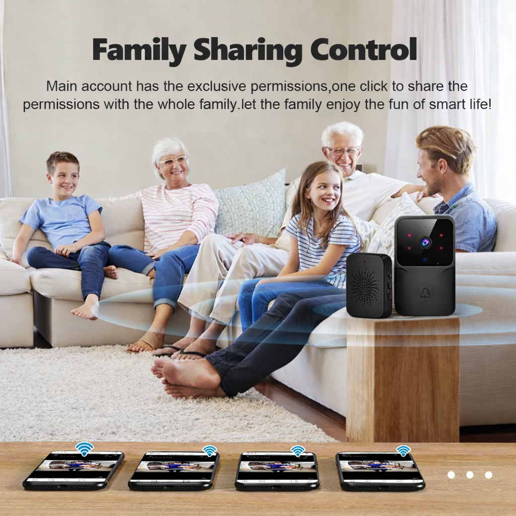 KEQUS Bel Pintu Kamera Video Doorbell WiFi Remote Intercom 400mAh - M6 Gambar produk KEQUS Bel Pintu Kamera Video Doorbell WiFi Remote Intercom 400mAh - M6