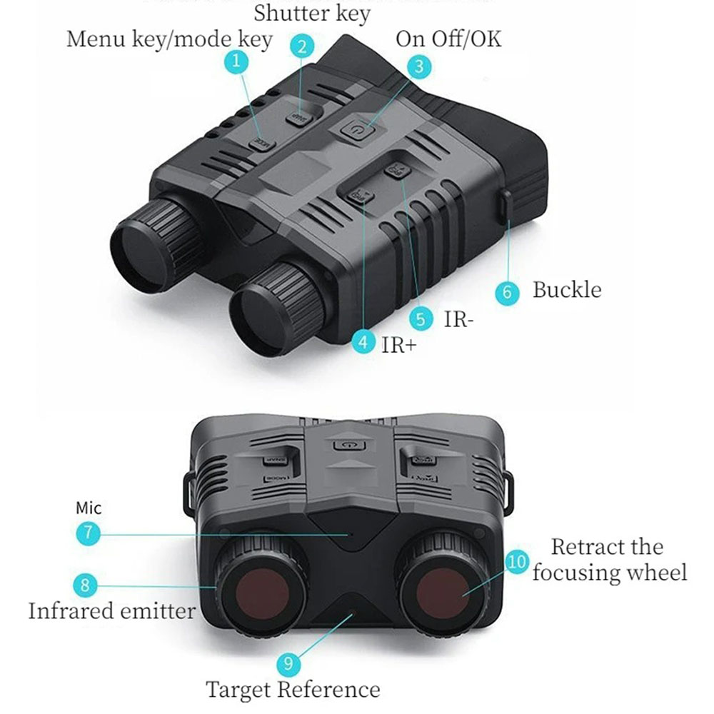 Gambar produk Xiyear Teropong Binocular IR Night Vision Video Recorder 10x Zoom 4K - NOO3
