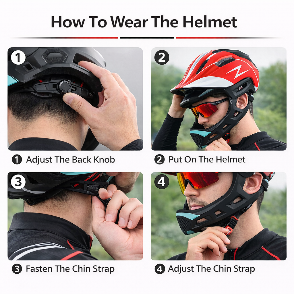 BIKEBOY Helm Sepeda Anak Full Face Modular LED MTB Skateboard - K24 Gambar produk BIKEBOY Helm Sepeda Anak Full Face Modular LED MTB Skateboard - K24