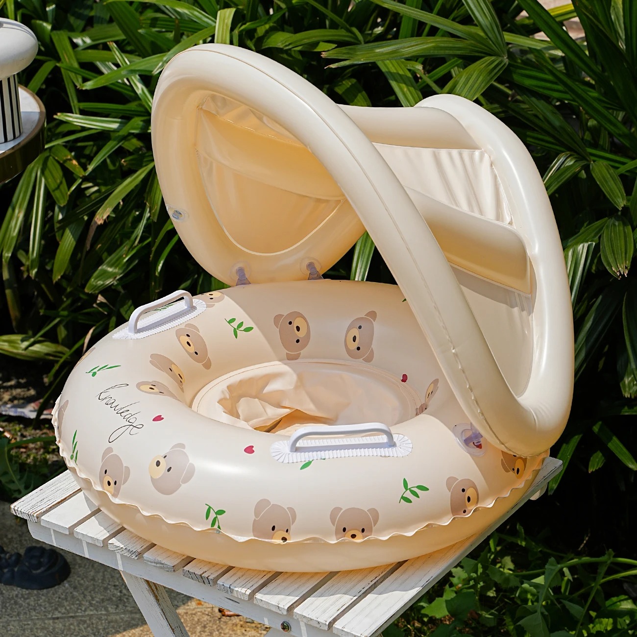 EXCLUZO Ban Pelampung Bayi Seat Canopy Inflatable Swim PVC 55x23cm - FY100 Gambar produk EXCLUZO Ban Pelampung Bayi Seat Canopy Inflatable Swim PVC 55x23cm - FY100