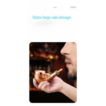 Gambar produk HASBY Pipa Asbak Rokok Portable Filter Anti Debu 3in1 Korek Elektrik - 808