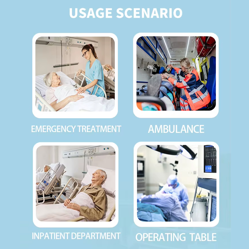 Gambar produk TaffOmicron Monitor Pasien ICU ECG SpO2 NIBP RESP Temp 7 Inch 3 Alarm - M7