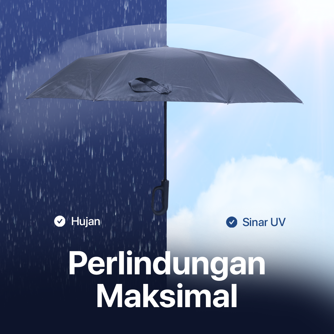ZUODU Payung Lipat Buka Otomatis Reflective Handle Tekuk 10 Bone 105cm - ZPL2 Gambar produk ZUODU Payung Lipat Buka Otomatis Reflective Handle Tekuk 10 Bone 105cm - ZPL2