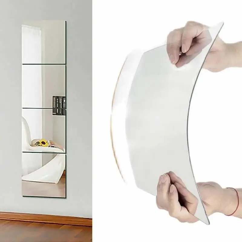 LEVO Cermin Akrilik DIY Bathroom Mirrors Acrylic Wall Decorations 15cm - L02 Gambar produk LEVO Cermin Akrilik DIY Bathroom Mirrors Acrylic Wall Decorations 15cm - L02