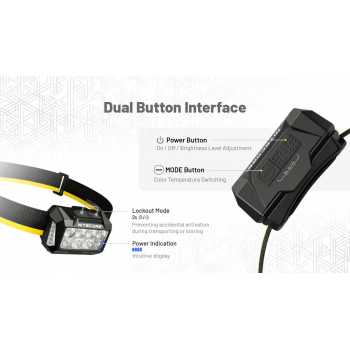 Gambar produk NITECORE Senter Kepala Headlamp LED MCT 3in1 Color IP66 800 Lumens - HA25 UHE