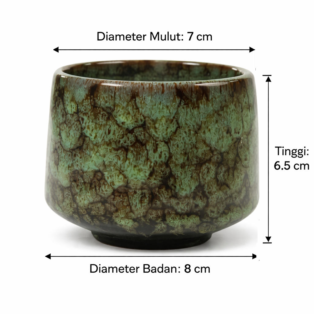 Gambar produk One Two Cups Gelas Keramik Kopi Teh Vintage Japanese Ceramic Cup 200ml - FB014