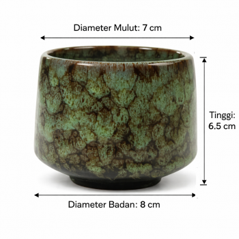 Gambar produk One Two Cups Gelas Keramik Kopi Teh Vintage Japanese Ceramic Cup 200ml - FB014