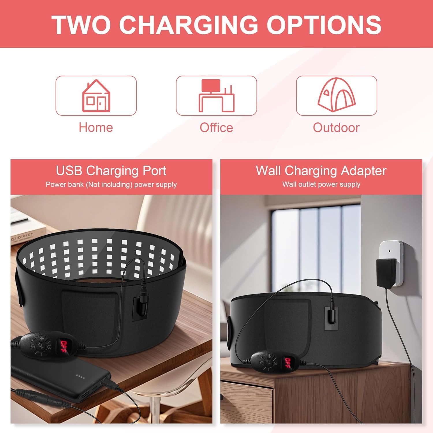 CIM Sabuk Terapi Red Light Belt Waist Wrap Pain USB 660nm 850nm - C-70 Gambar produk CIM Sabuk Terapi Red Light Belt Waist Wrap Pain USB 660nm 850nm - C-70