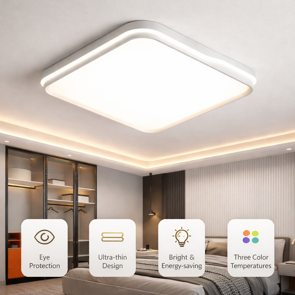 MING JI Lampu Plafon LED Full Spectrum 6000K Cool White 60W 50cm - M50 Gambar produk MING JI Lampu Plafon LED Full Spectrum 6000K Cool White 60W 50cm - M50