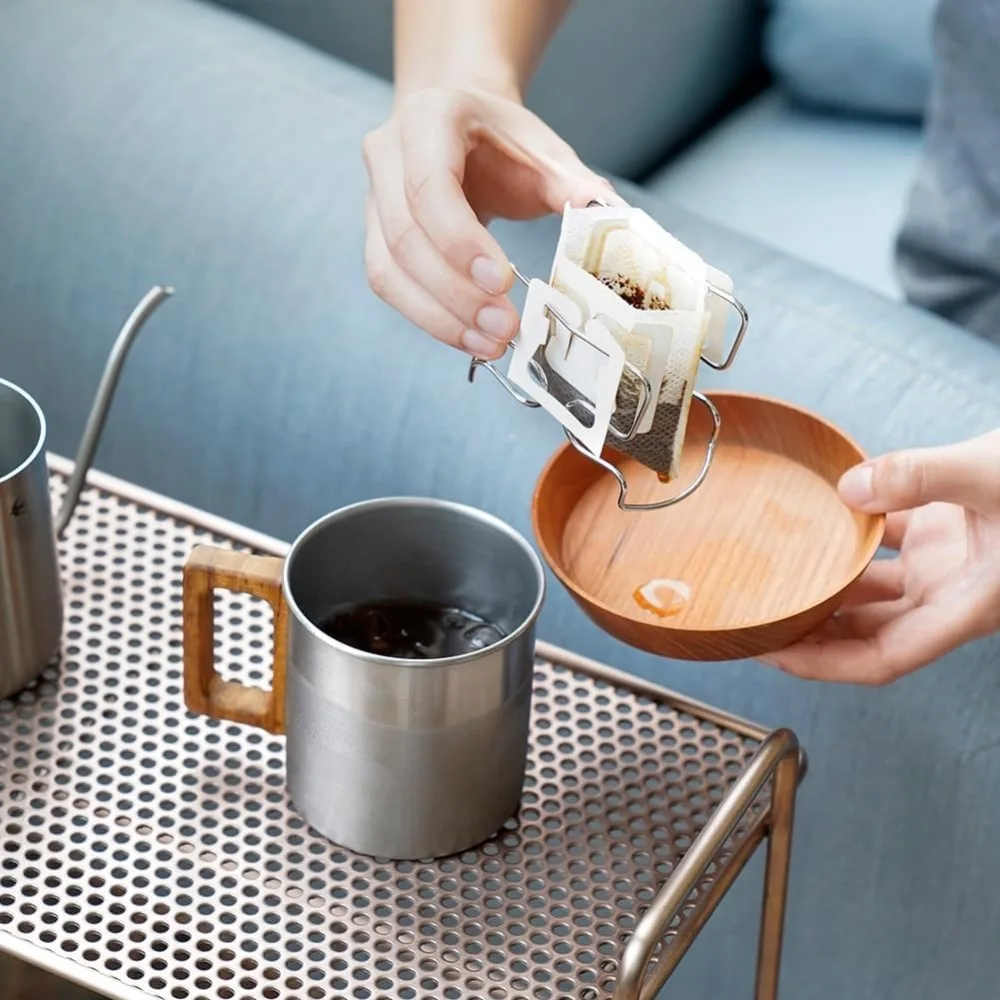 HOLDI Coffee Drip Bag Holder Kertas Penyaring Kopi Stainless Steel 304 - P-020 Gambar produk HOLDI Coffee Drip Bag Holder Kertas Penyaring Kopi Stainless Steel 304 - P-020