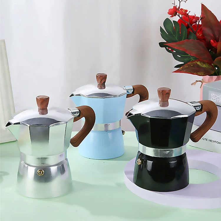 One Two Cups Moka Pot Espresso Coffee Maker Stovetop 3 Cup 150ml - JF113 Gambar produk One Two Cups Moka Pot Espresso Coffee Maker Stovetop 3 Cup 150ml - JF113