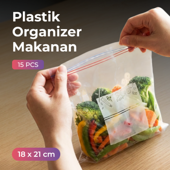 YIXIN Kantong Plastik Makanan PE Food Bag Ziplock 18x21cm 15 PCS - PK-20