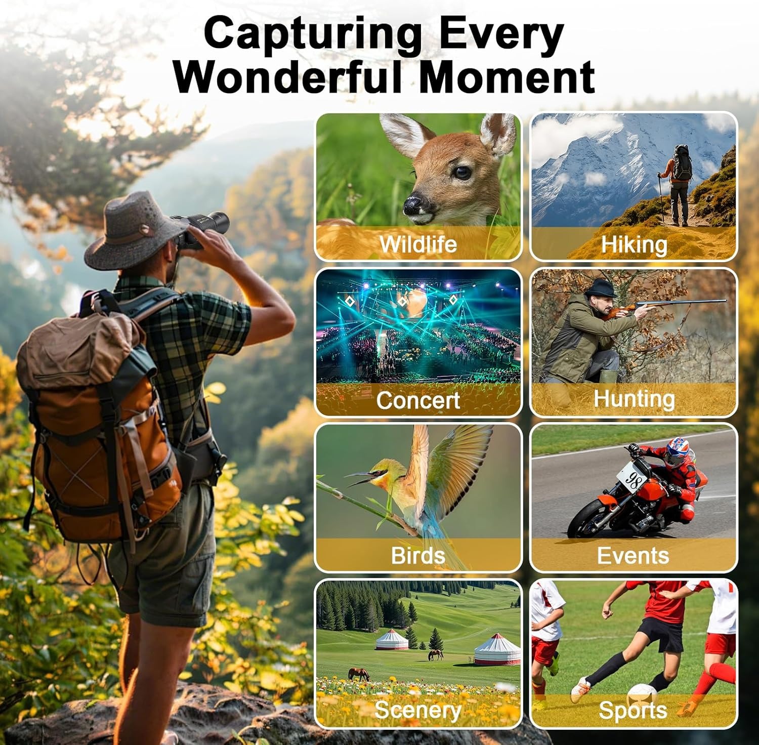 Eyebre Teropong Binocular Telescope Outdoor BAK7 20X50 - B399 Gambar produk Eyebre Teropong Binocular Telescope Outdoor BAK7 20X50 - B399