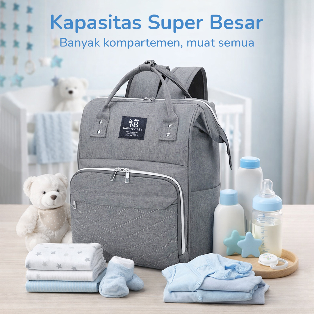 HAIRRY BABY Tas Ransel Perlengkapan Bayi Mummy Diaper Travel Bag - INU23 Gambar produk HAIRRY BABY Tas Ransel Perlengkapan Bayi Mummy Diaper Travel Bag - INU23