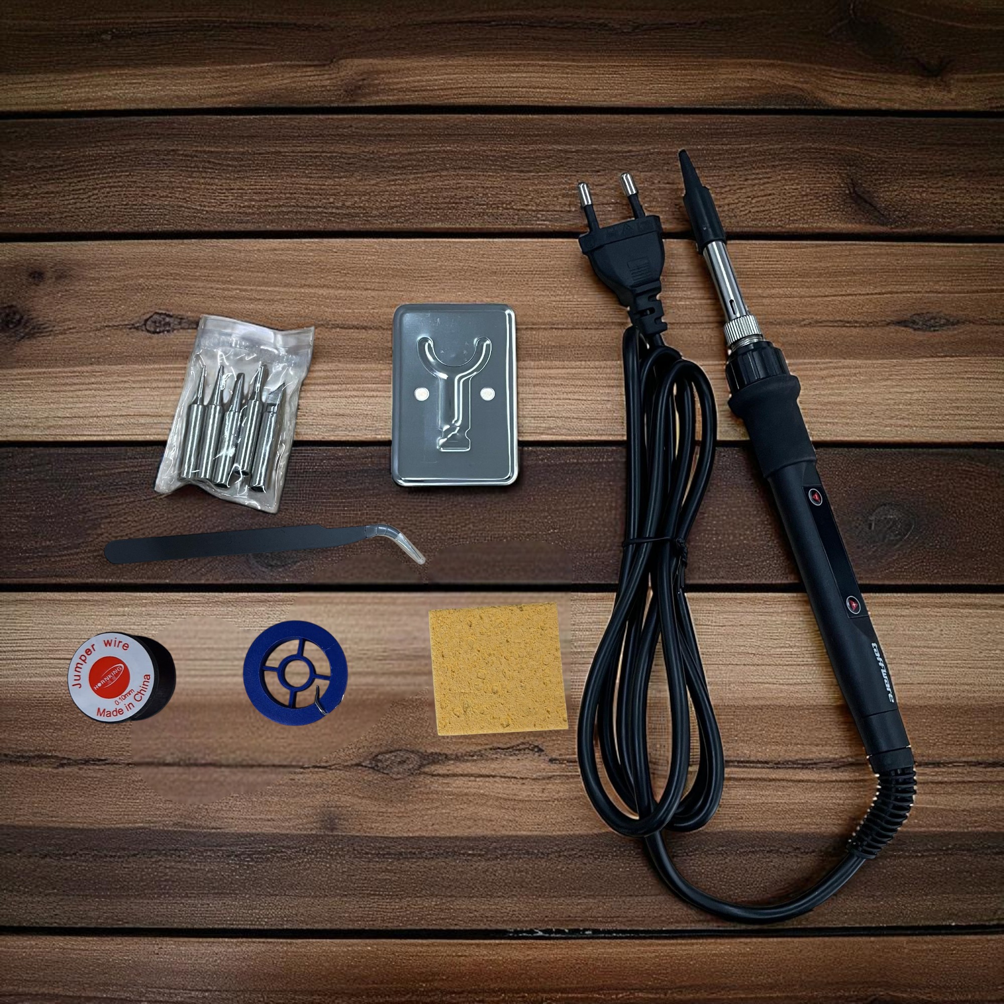 Taffware Solder Listrik Digital LCD Adjustable Temp Soldering 80W Set Solder Aksesoris - CS-910S Gambar produk Taffware Solder Listrik Digital LCD Adjustable Temp Soldering 80W Set Solder Aksesoris - CS-910S