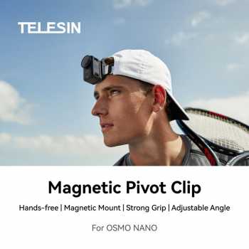 Gambar produk TELESIN Pivot Clip Magnetic Compact for DJI Osmo Nano - S3-HMH-05-TDJ