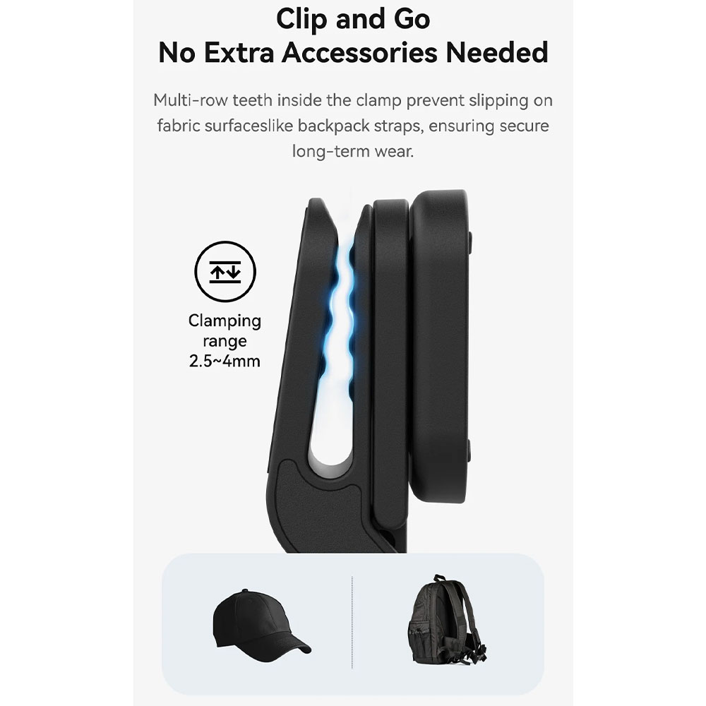 TELESIN Pivot Clip Magnetic Rotatable Mount Go Ultra Adjustable - S3-HMH-05-TIS Gambar produk TELESIN Pivot Clip Magnetic Rotatable Mount Go Ultra Adjustable - S3-HMH-05-TIS