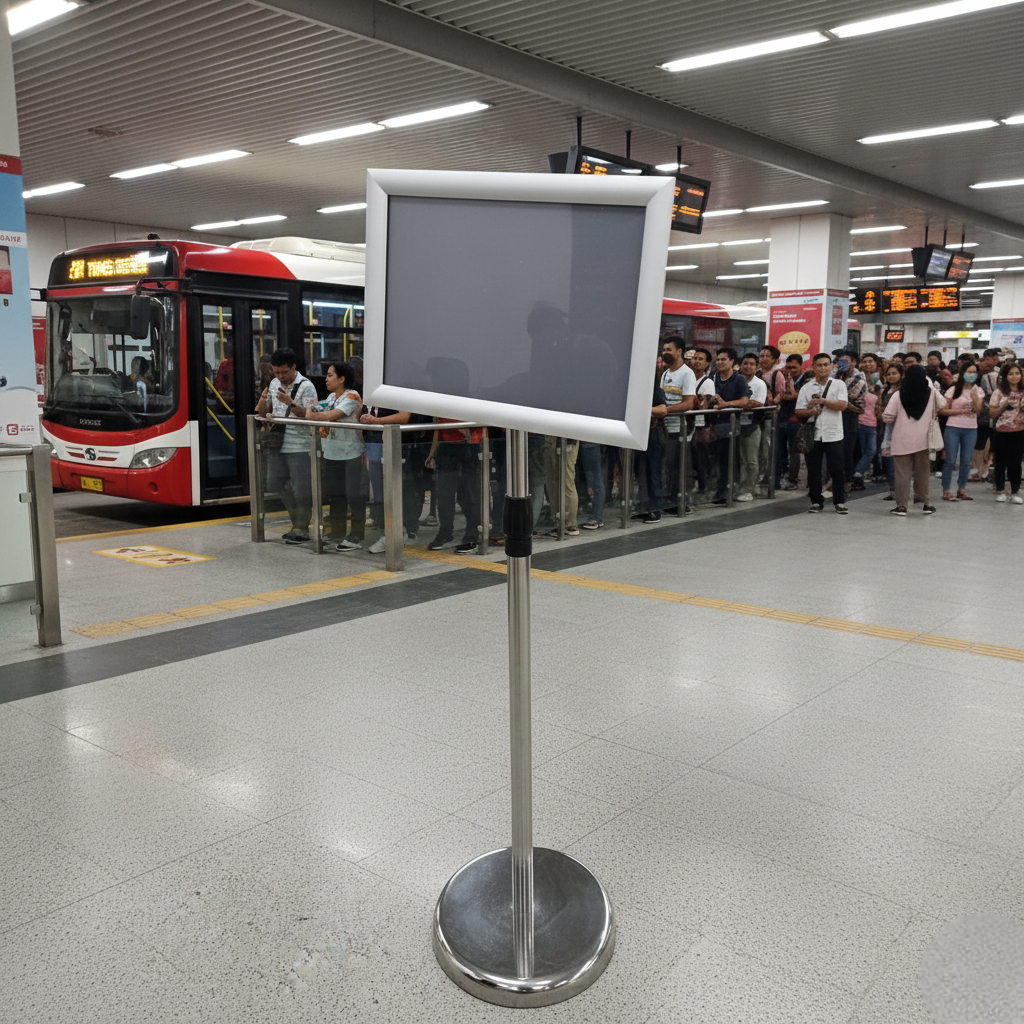 Derflex Papan Iklan Standing Poster Advertising Billboard Stainless A4 - INU200 Gambar produk Derflex Papan Iklan Standing Poster Advertising Billboard Stainless A4 - INU200