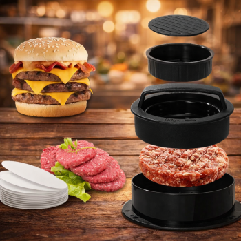 FADAWN Cetakan Burger Press Round Patty Maker 100 PCS Silicone Paper - AH910