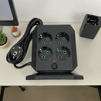 Gambar produk QIOMAN Stop Kontak Kabel USB Type C 3.4A 5V 2500W 4 Lubang EU Plug - QL12