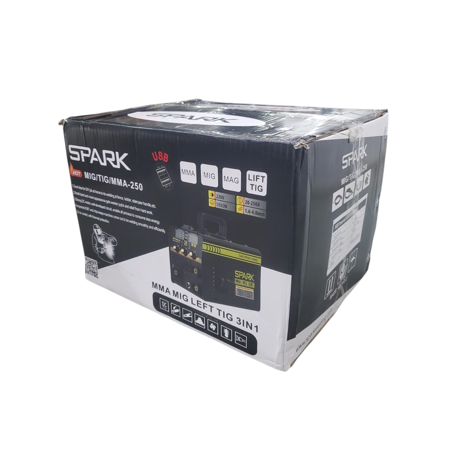 SPARK Mesin Las Inverter Electric Welding Machine IGBT MMA 3.9kW 250A - MIG/TIG/MMA-250 Gambar produk SPARK Mesin Las Inverter Electric Welding Machine IGBT MMA 3.9kW 250A - MIG/TIG/MMA-250