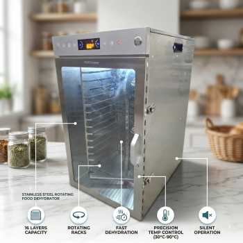 Taffware Mesin Pengering Makanan Rotating Food Dehydrator 16 Layer - LT80