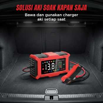 Gambar produk ReUni Charger Aki Mobil Motor Lithium Intelligent 7 Stage Charging - 12V10A