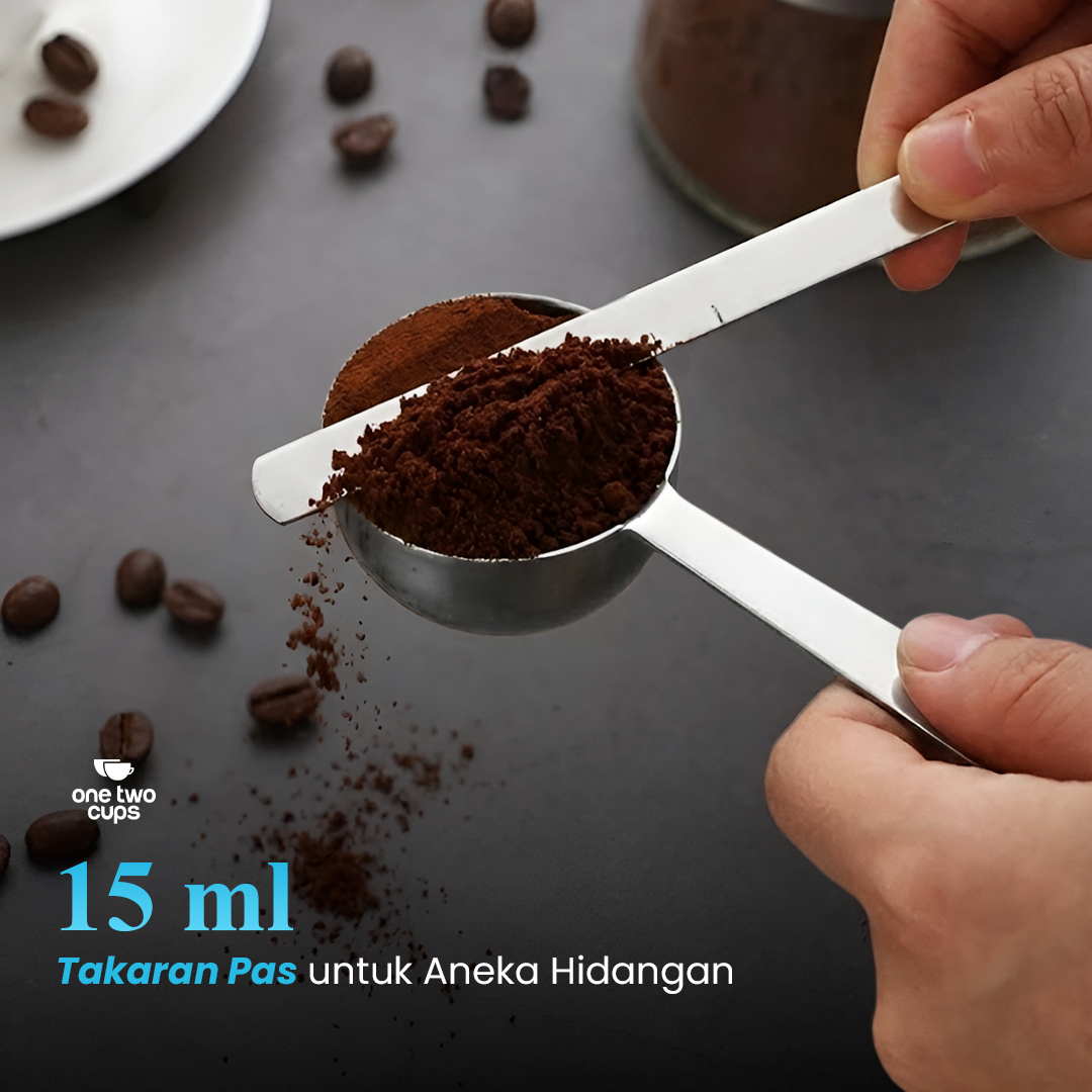 One Two Cups Sendok Takar Kopi Measuring Spoon Stainless Steel 3 PCS 15ml - PR3 Gambar produk One Two Cups Sendok Takar Kopi Measuring Spoon Stainless Steel 3 PCS 15ml - PR3