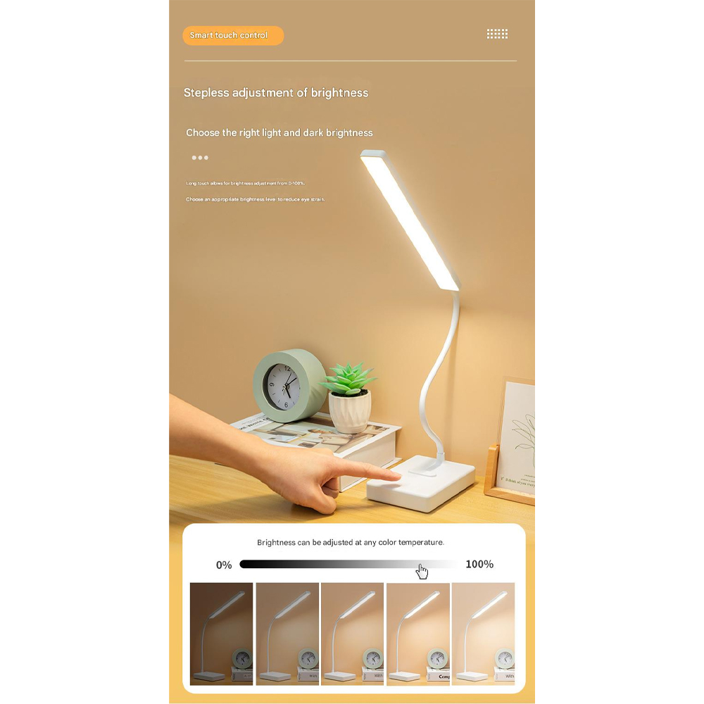 Gambar produk FEIMEI Lampu Meja Belajar 3in1 Color Desk Lamp Rechargeable 1200mAh - T1903