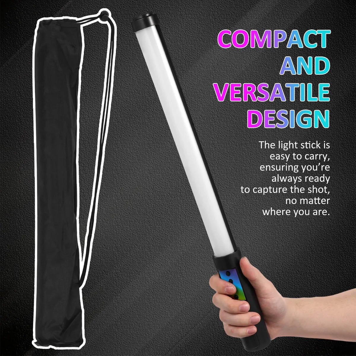 LUXCEO Lampu Fill Light Stick Remote RGBW Portable USB 8W 1800mAh - ST-15 Gambar produk LUXCEO Lampu Fill Light Stick Remote RGBW Portable USB 8W 1800mAh - ST-15