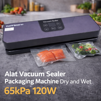 Taffware Alat Vacuum Sealer Packaging Machine Dry and Wet 65kPa 120W - A68M