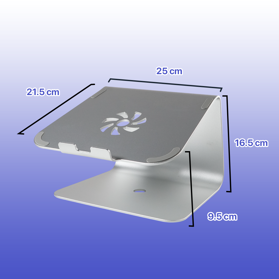 Ergonomic Stand Holder Laptop Aluminium Alloy 14 Inch - 2589 Gambar produk Ergonomic Stand Holder Laptop Aluminium Alloy 14 Inch - 2589