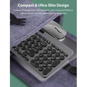 Gambar produk JOMAA Keyboard Dual Wireless Bluetooth 2.4G with Phone Stand Type C - MLD-570