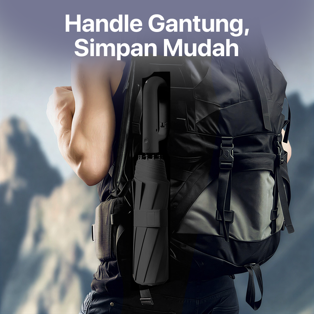 ZUODU Payung Lipat Buka Otomatis Reflective Handle Tekuk 10 Bone 105cm - ZPL2 Gambar produk ZUODU Payung Lipat Buka Otomatis Reflective Handle Tekuk 10 Bone 105cm - ZPL2