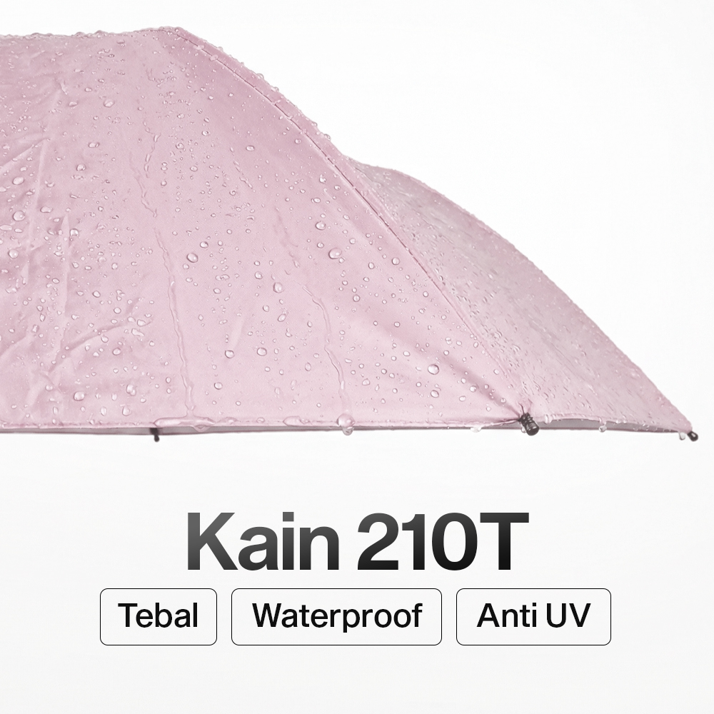 FRRUIWEN Payung Lipat Buka Tutup Manual Full Blackout UV 6 Bone - F-6 Gambar produk FRRUIWEN Payung Lipat Buka Tutup Manual Full Blackout UV 6 Bone - F-6