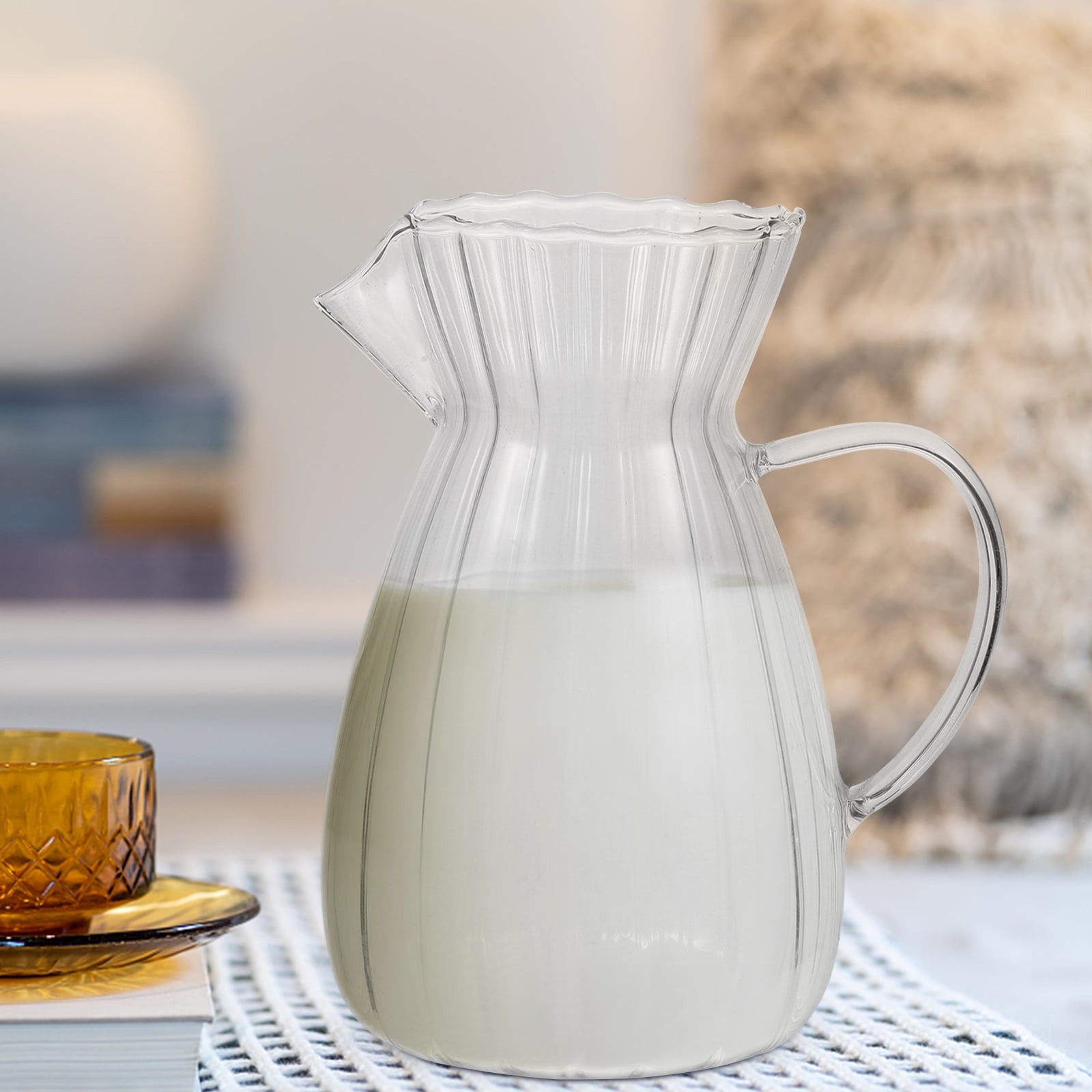 One Two Cups Teko Pitcher Kaca Borosilikat Tahan Panas Water Jug 500ml - YD2 Gambar produk One Two Cups Teko Pitcher Kaca Borosilikat Tahan Panas Water Jug 500ml - YD2