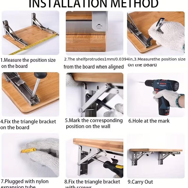 KAK Bracket Engsel Siku Folding Stainless Steel 2 PCS 16 Inch - KAK-6113 Gambar produk KAK Bracket Engsel Siku Folding Stainless Steel 2 PCS 16 Inch - KAK-6113