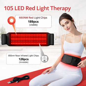 CIM Sabuk Terapi Red Light Belt Waist Wrap Pain USB 660nm 850nm - C-70